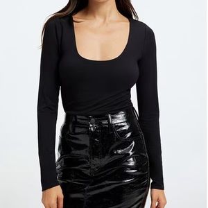 Good American Black 4=XL bodysuit worn once